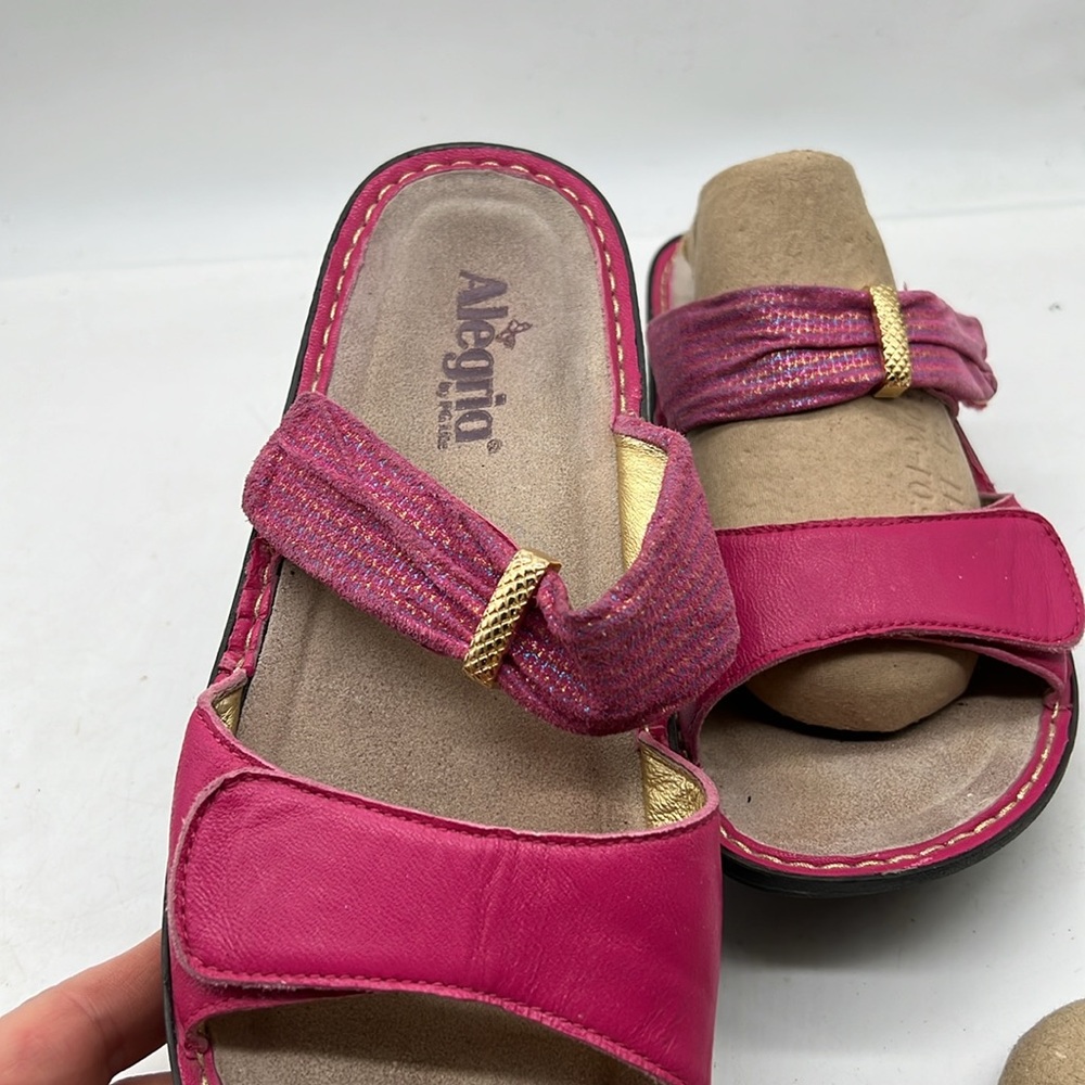 Pink Alegria slide sandals size 40 9.5-10 - Picture 3 of 5